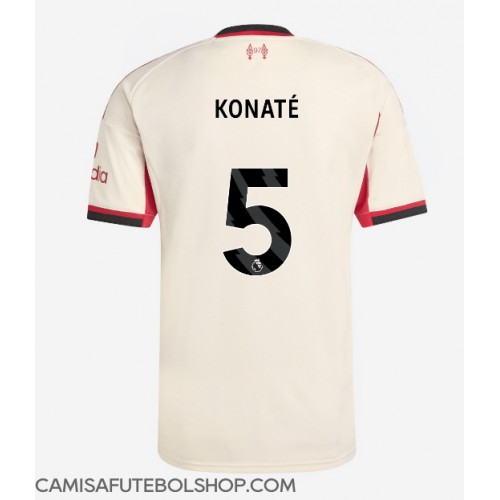 Camisa de time de futebol Liverpool Ibrahima Konate #5 Replicas 2º Equipamento 2025-26 Manga Curta